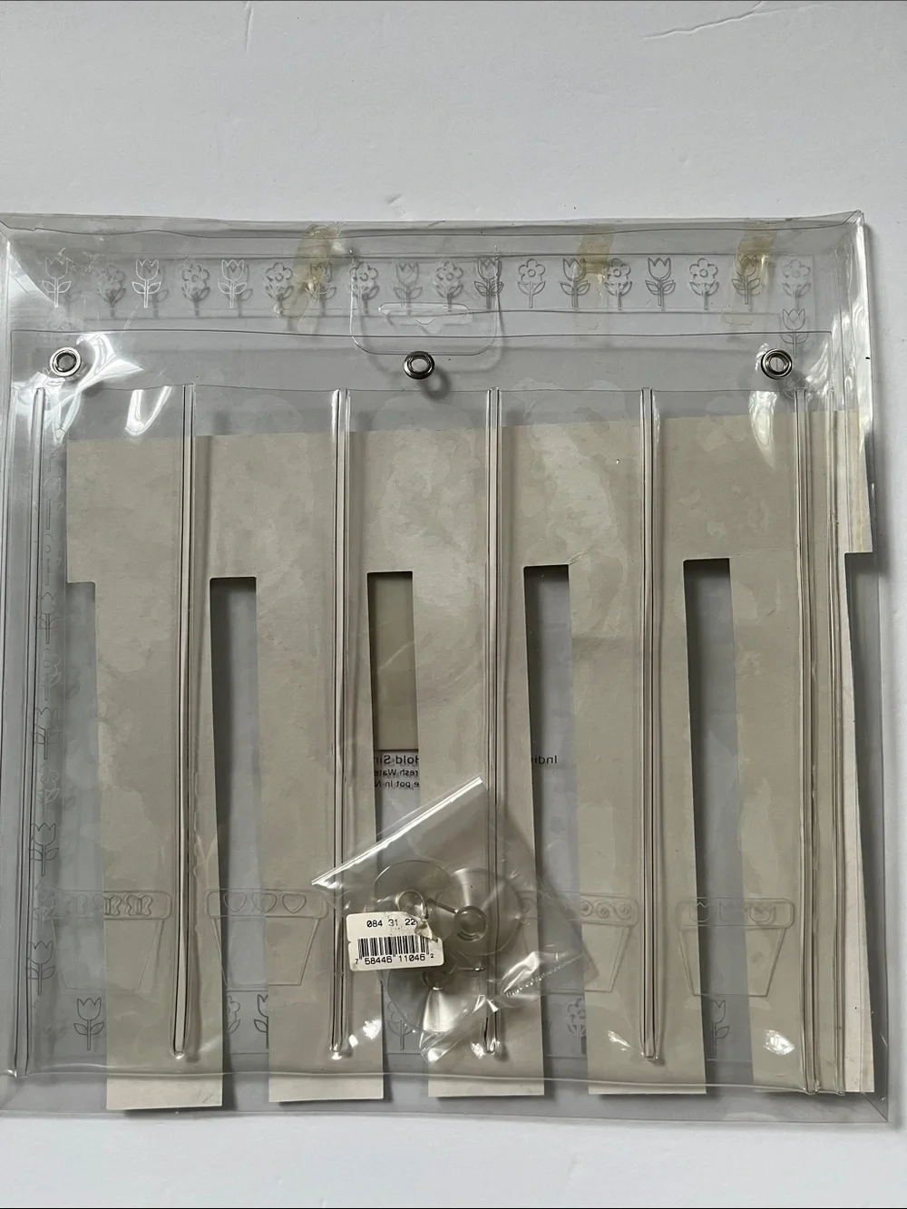 Window Flower Vase 5 Individual Sleeves to Hold Single Flowers Floral NWT